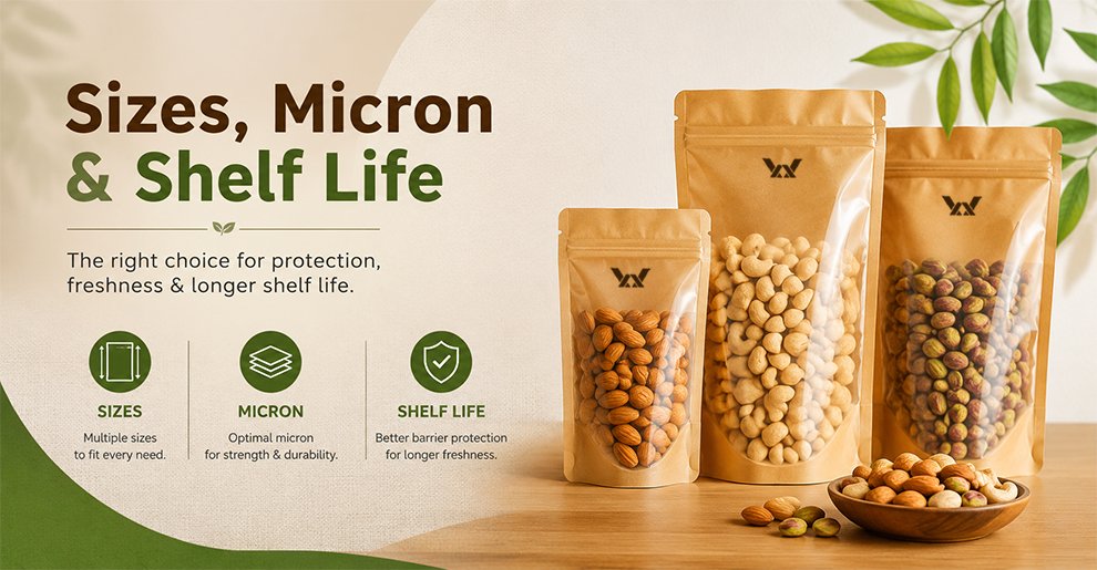 Sizes, Micron & Shelf Life