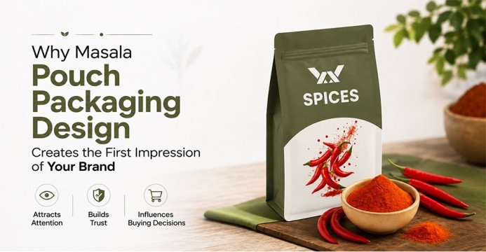 Why Masala Pouch Packaging Design Creates the First Impression of Your Brand.