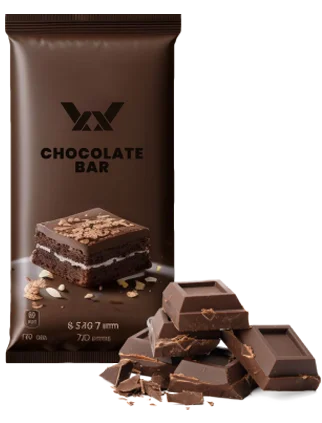 Premium Chocolate Bar Packaging Pouch with Custom Printed Design