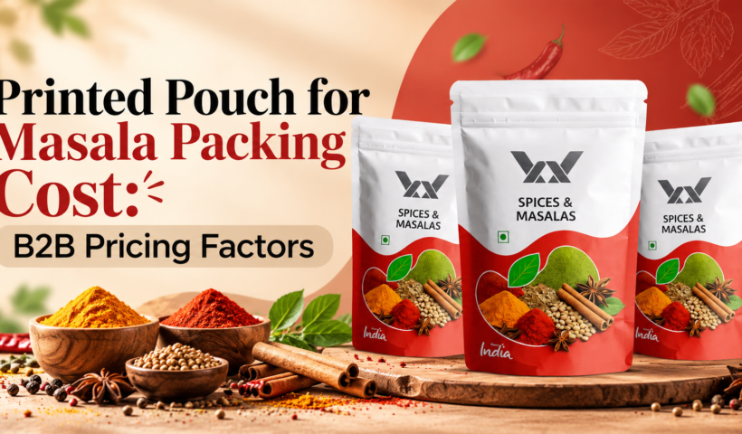 printed pouch for masala packing