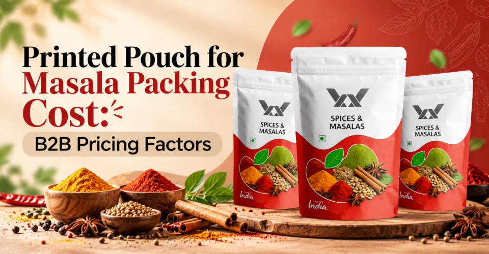printed pouch for masala packing