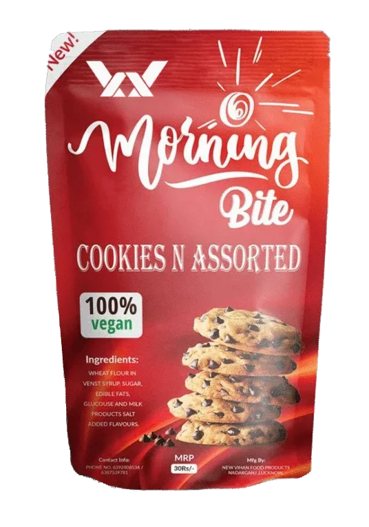 Chocolate pouch packaging for food products with a stand-up resealable pouch design