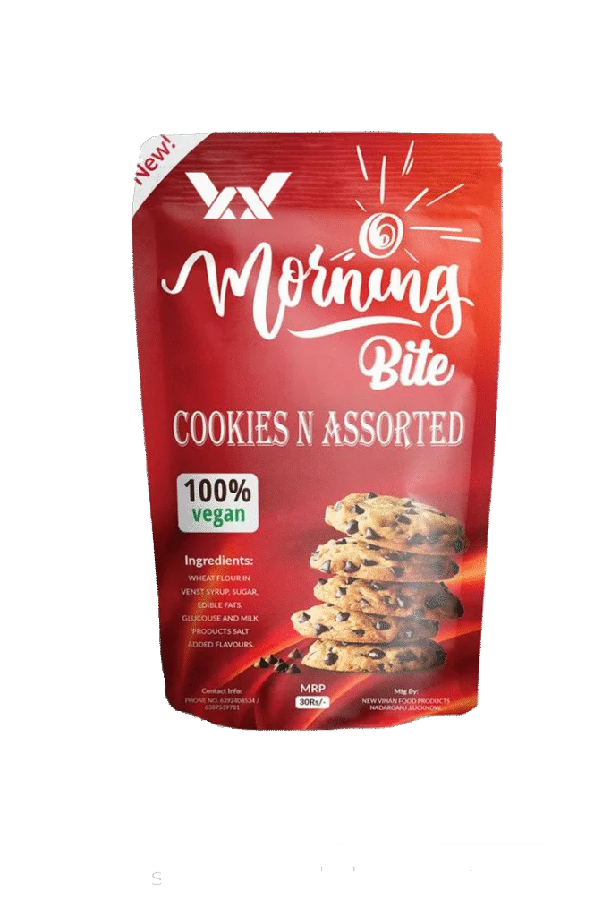 Chocolate pouch packaging for food products with a stand-up resealable pouch design