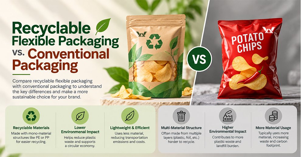 Recyclable Flexible Packaging vs. Conventional Packaging